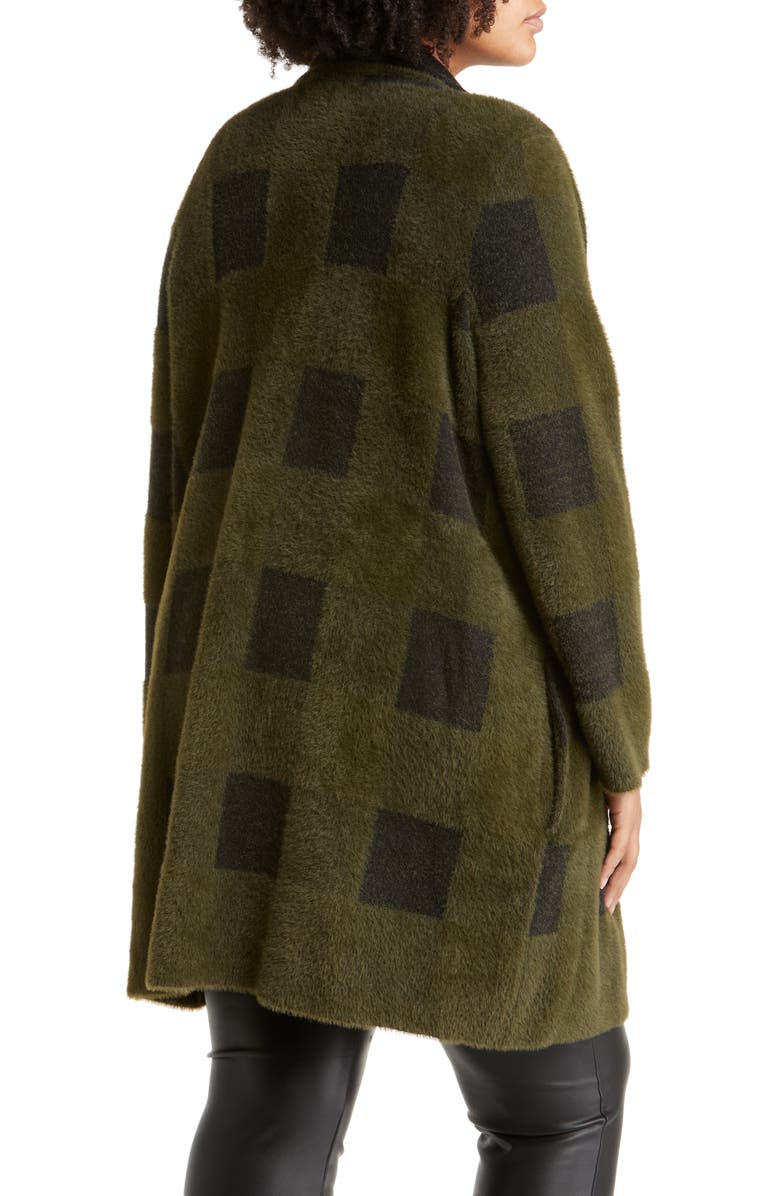 Liverpool Los Angeles Buffalo Plaid Sweater Coat, Alternate, color, 