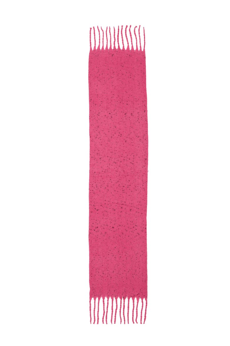 Speckled Fringe Trim Muffler, Alternate, color, PINK CYCLAMEN