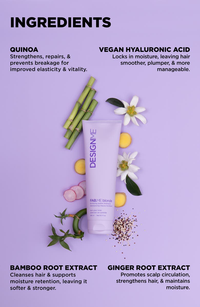 DESIGNME FAB.ME BLONDE Fortifying Purple Shampoo, Alternate, color, 