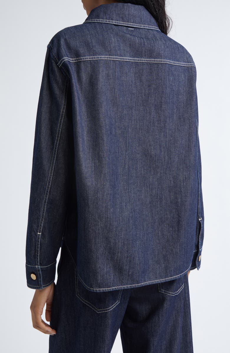 Max Mara Enfasi Denim Shirt Jacket, Alternate, color, Ultramarine