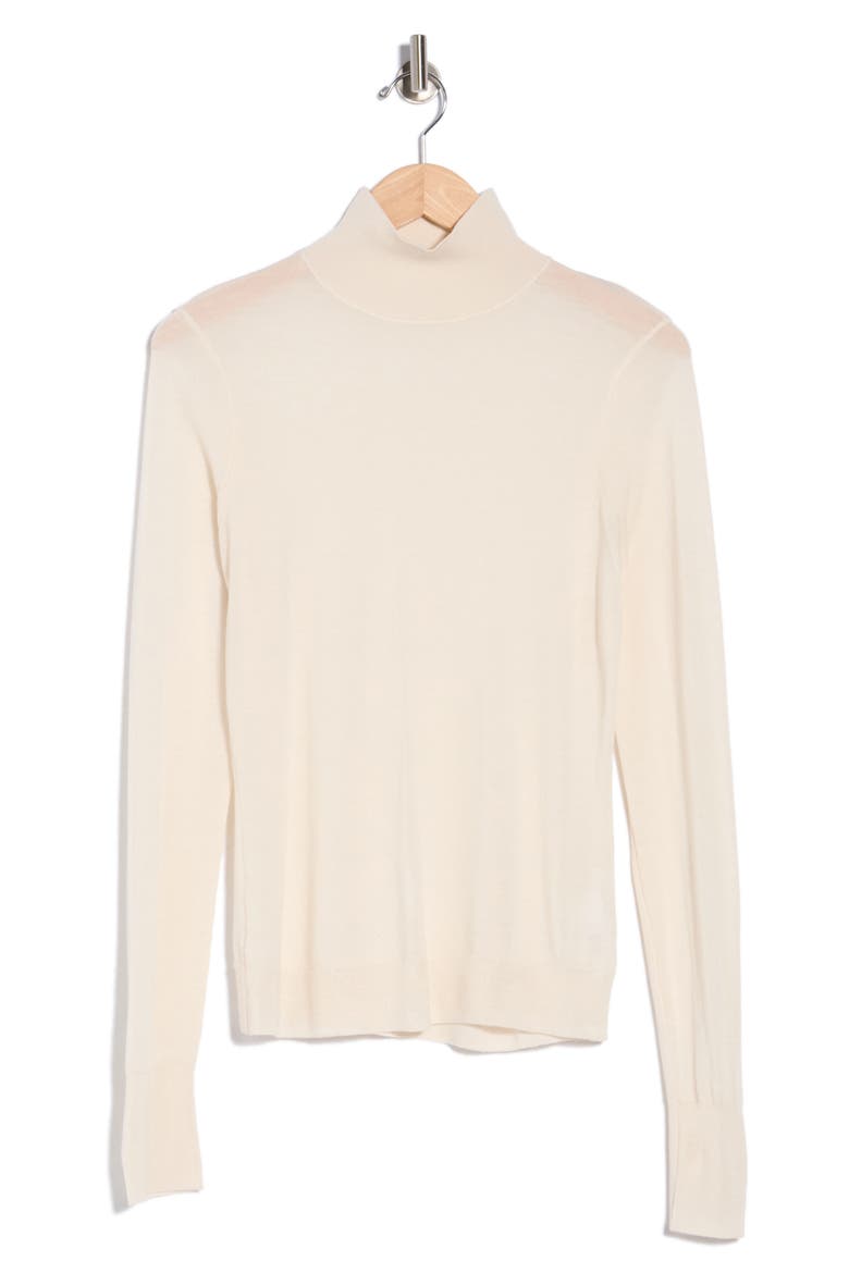 Slim Fit Wool Turtleneck Sweater, Alternate, color, CREA