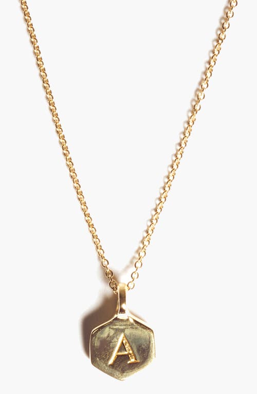 Odette New York Monogram Charm Necklace In Letter A