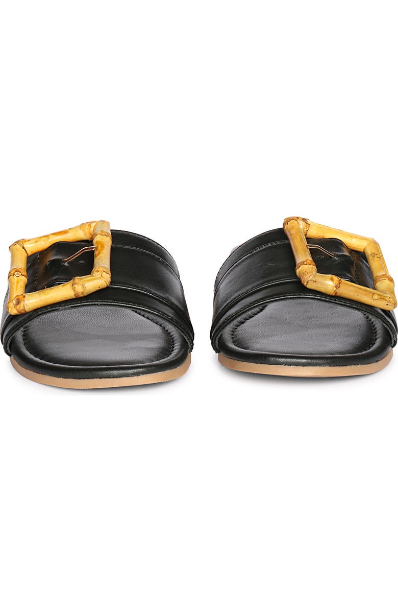Jelavu Amsterdam Suede Leather Band Slide Sandals, Alternate, color, Black