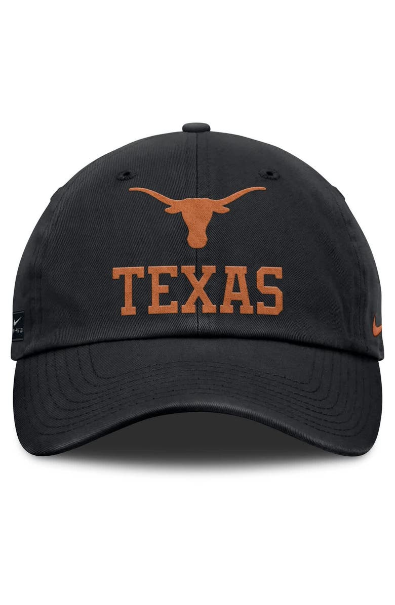 Nike Men's Nike Black Texas Longhorns 2025 Sideline Club Adjustable Hat, Alternate, color,