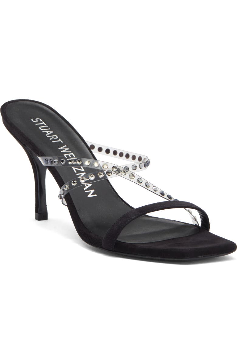 Stuart Weitzman Strapeze Crystal 85 Sandal, Main, color,