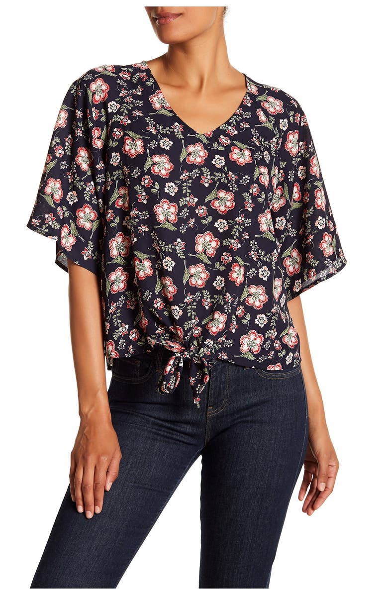 COMO VINTAGE Tie Front Top, Alternate, color,