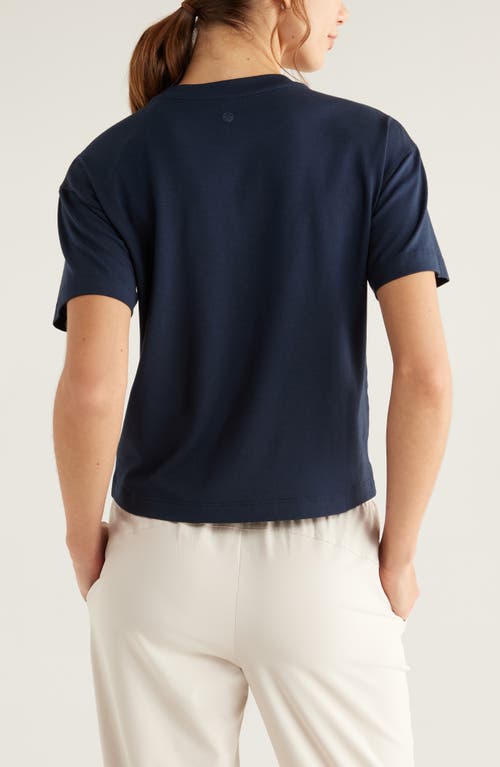 Zella New Take Crewneck T-shirt In Blue