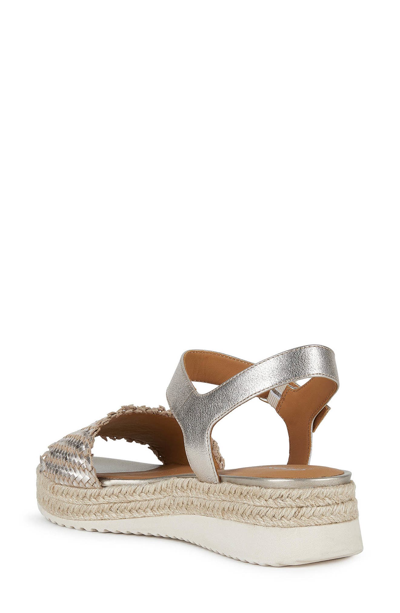 Geox Woven Ankle Strap Sandal, Alternate, color, 