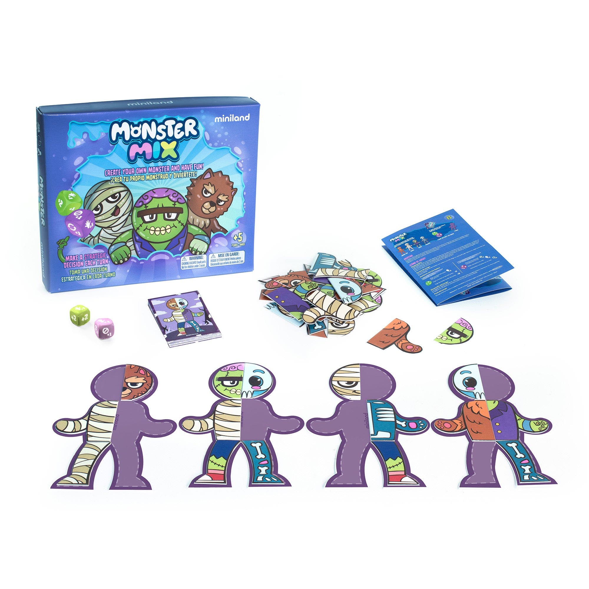 Miniland Monster Mix Zombie Building Game in Blue Multi 