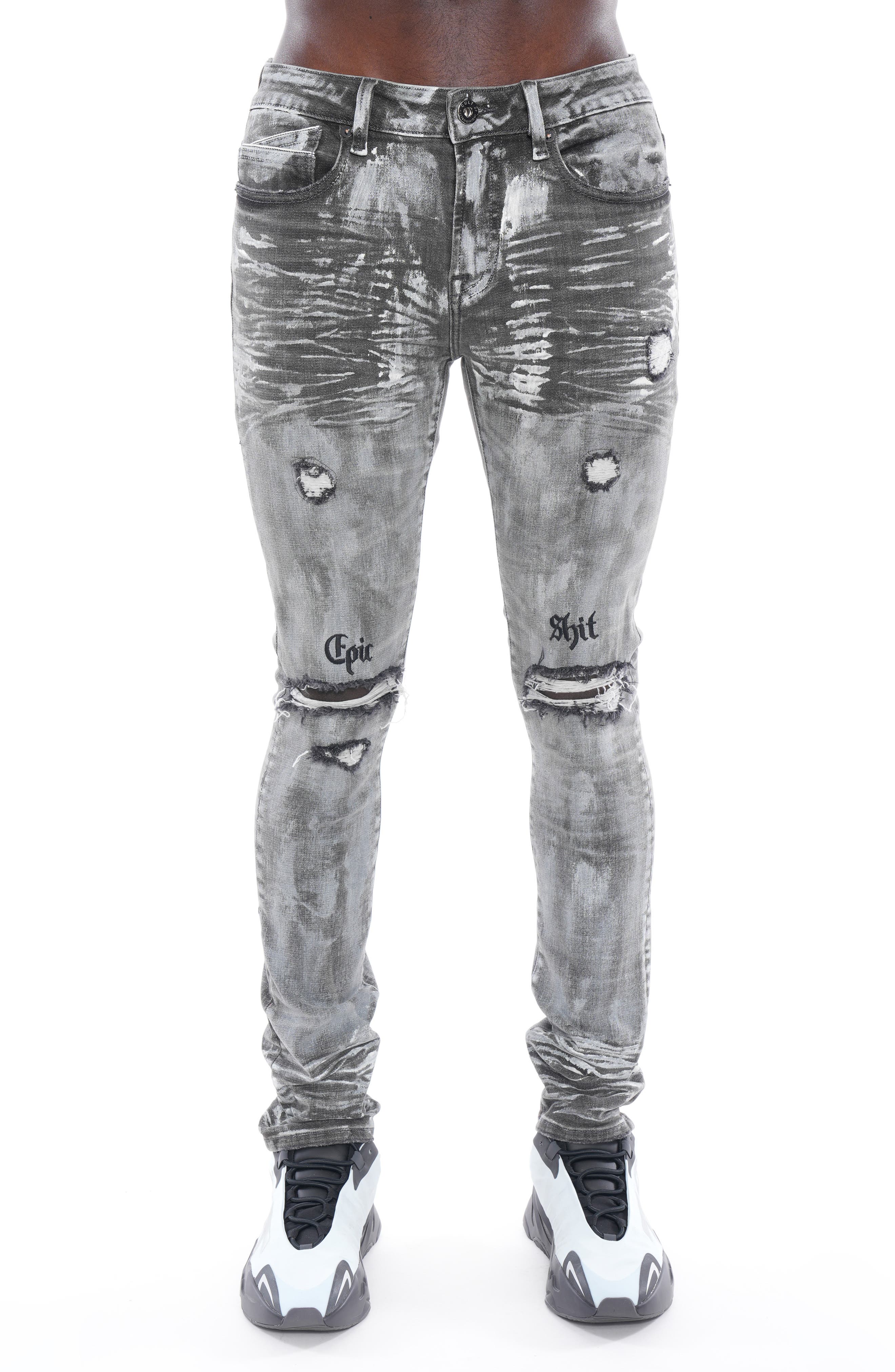 Cult of Individuality Punk Distressed Super Skinny Jeans