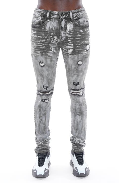 Punk Distressed Super Skinny Jeans