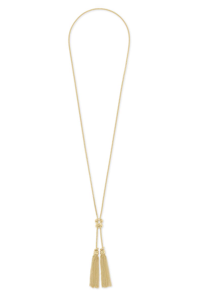 Tassel Bolo Necklace, Main, color, GOLD
