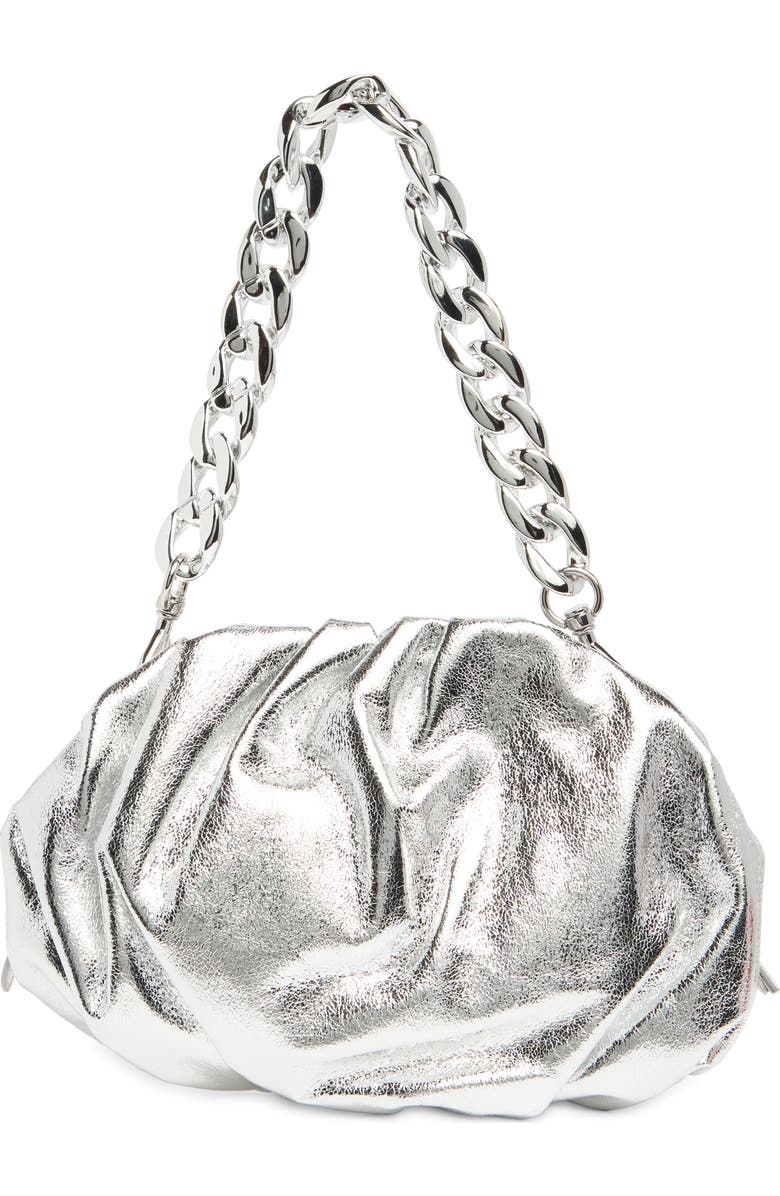 Rebecca Minkoff Resin Chain Strap Ruched Clutch, Alternate, color,