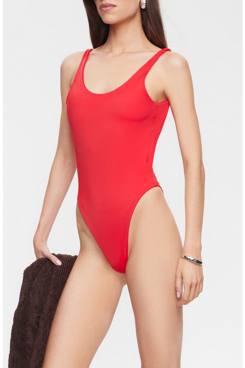 Kenny One-Piece Swimsuit, Alternate, color, ROUGE