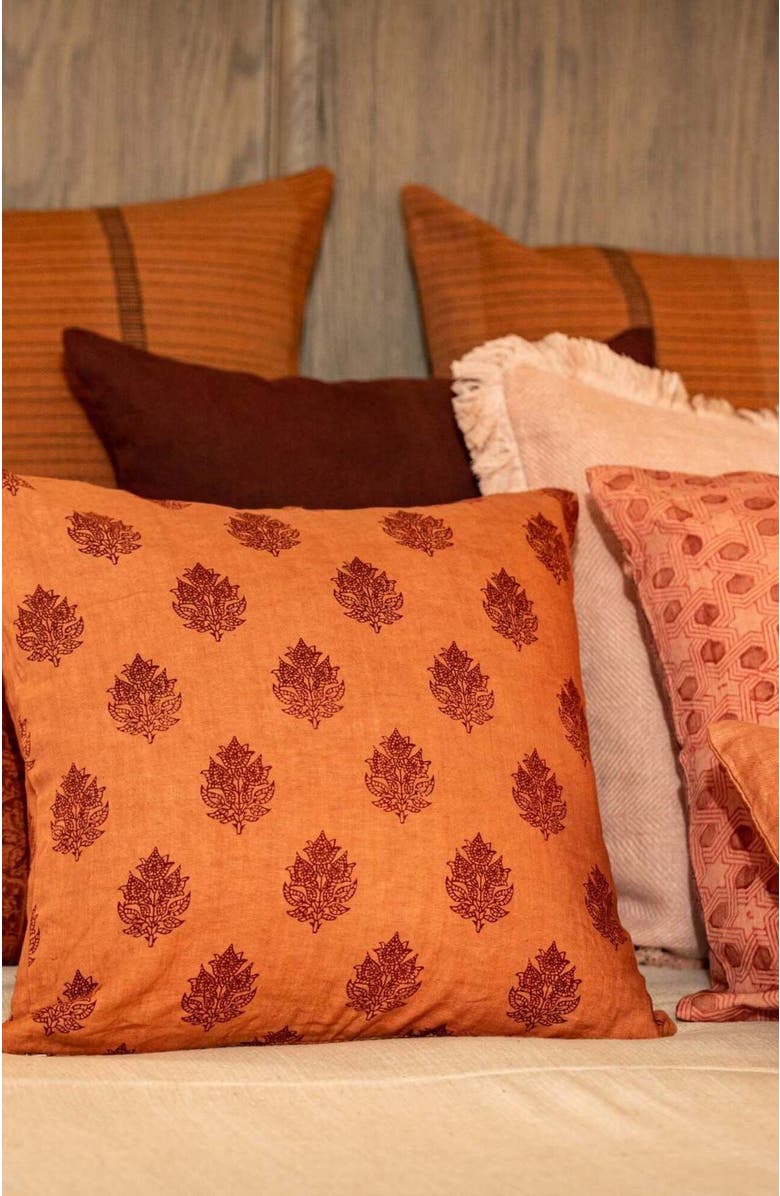 Alamwar Rishi Cinnamon/Clay Decorative Pillow Cover, Alternate, color, Cinnamon/Clay
