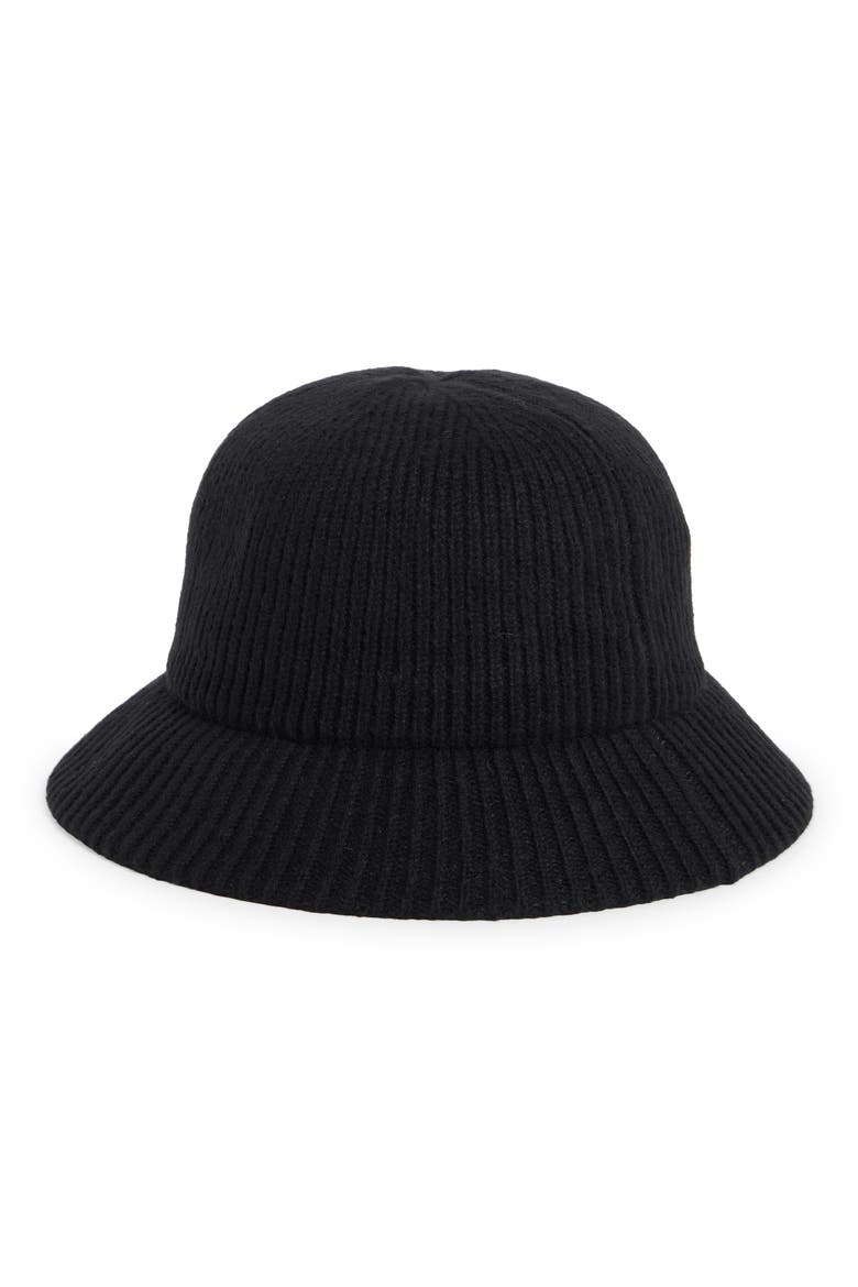 Rib Knit Cloche Chenille Cloche, Alternate, color, BLACK