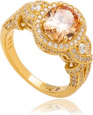 SUZY LEVIAN Pavé Cubic Zirconia Engagement Ring