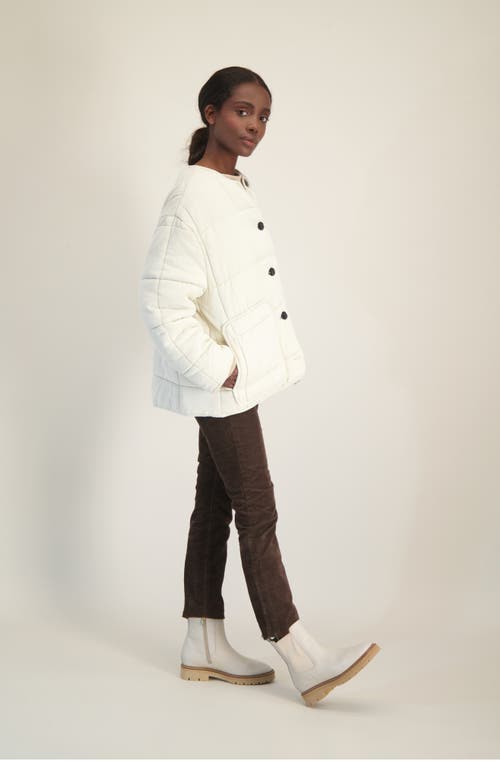 Naot Main Platform Bootie In Ivory Leather