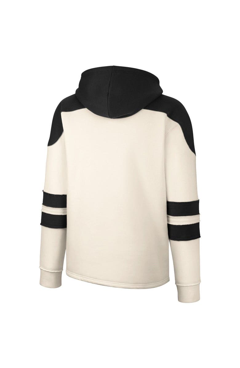 COLOSSEUM Men's Colosseum Cream Iowa Hawkeyes Lace-Up 4.0 Vintage Pullover Hoodie, Alternate, color, 