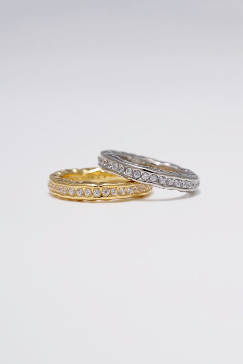 Classicharms Sophie Molten Eternity Stackable Ring In Gold
