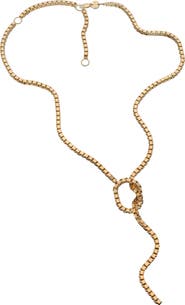 Jennifer Zeuner Rima Box Chain Lariat Necklace