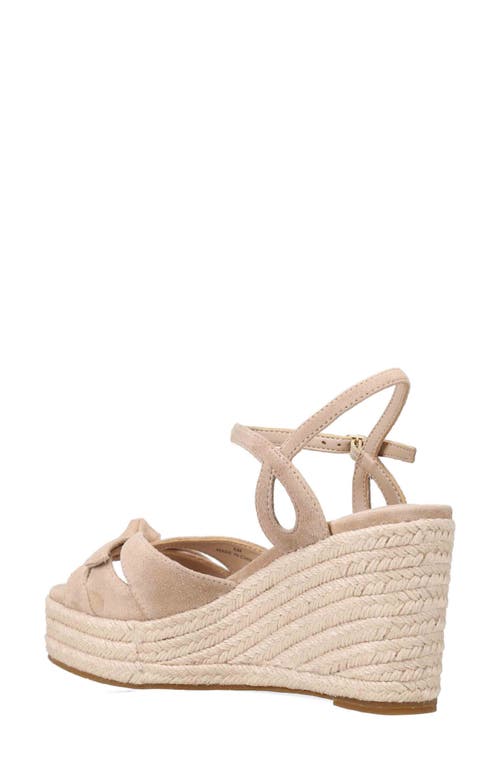 Pelle Moda Elbie Espadrille Ankle Strap Platform Wedge Sandal In White