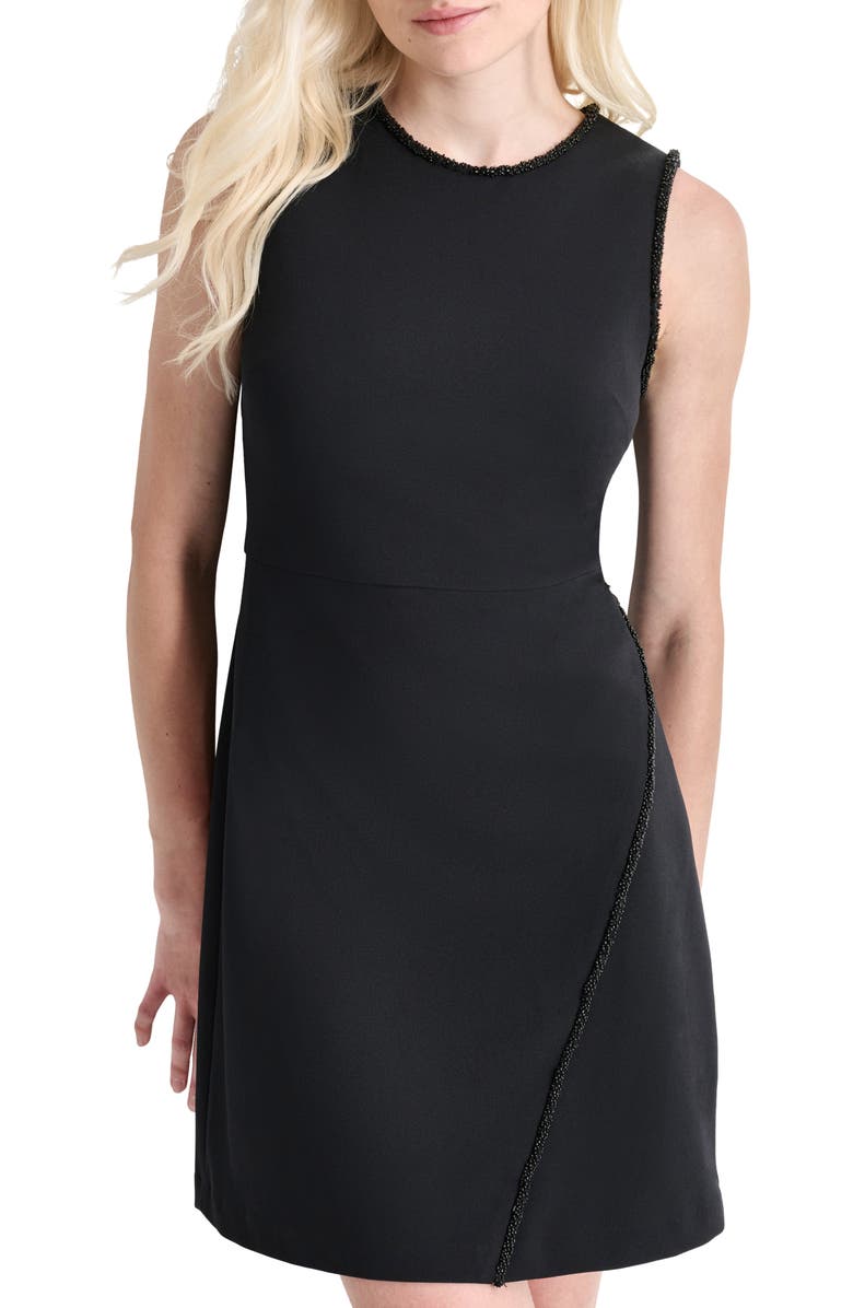 DKNY Beaded Trim Sleeveless Sheath Dress, Alternate, color, 