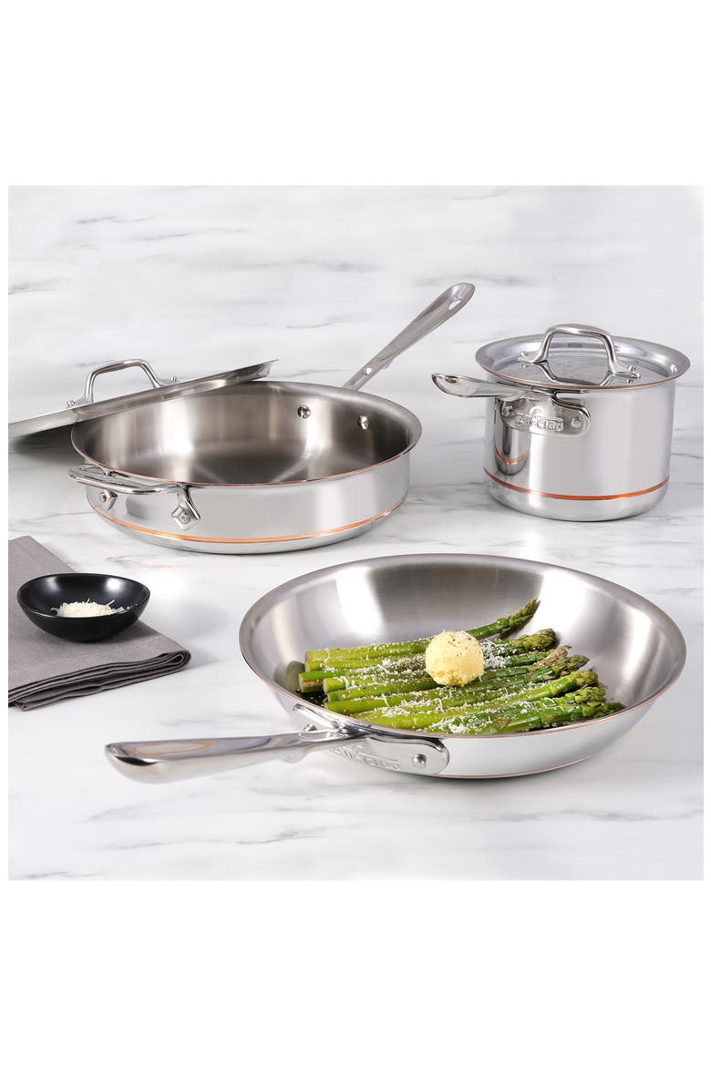 Copper Core 5-Piece Cookware Set, Alternate, color, SILVER