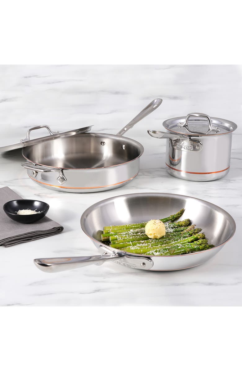 All-Clad Copper Core 5-Piece Cookware Set, Alternate, color, Silver