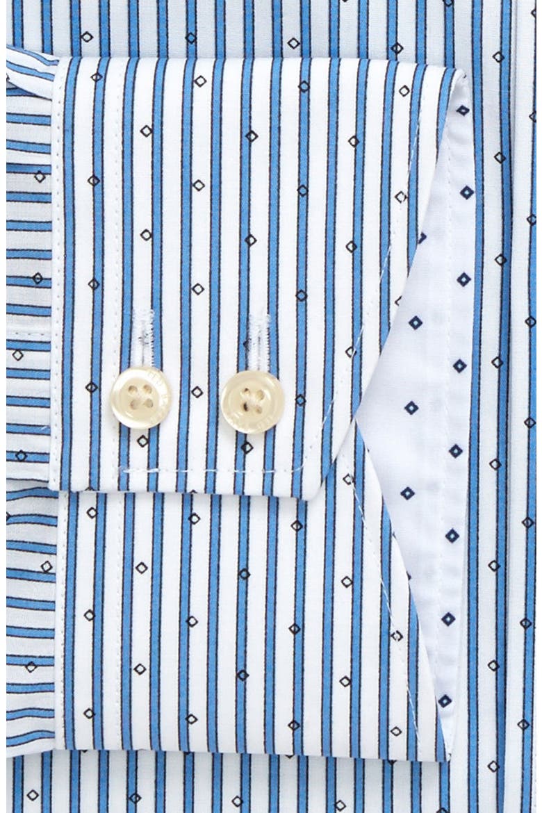 Extra Trim Fit Stripe Dress Shirt, Alternate, color, BLUE