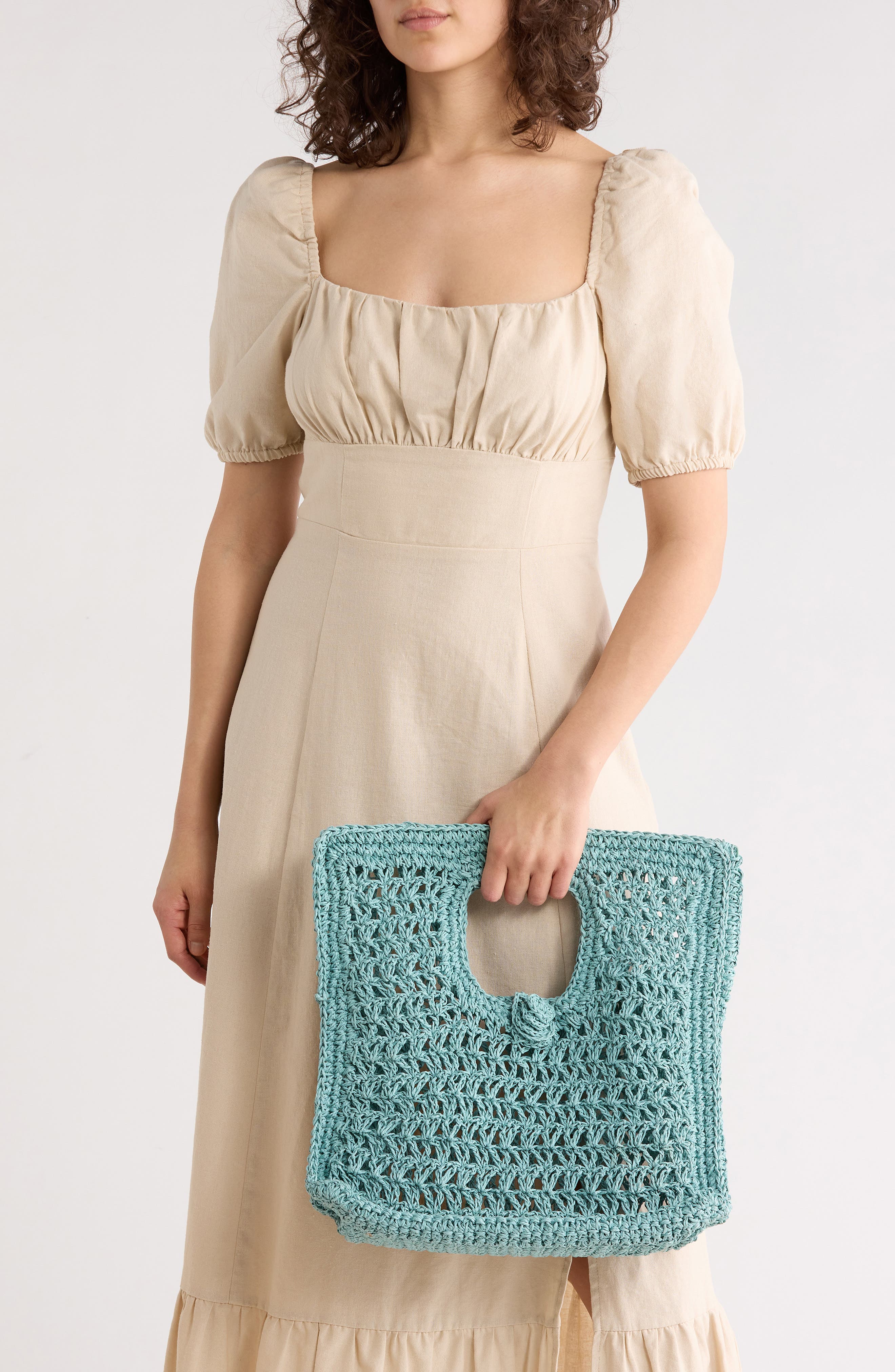 Cutout Handle Square Handbag, Alternate, color, BLUE