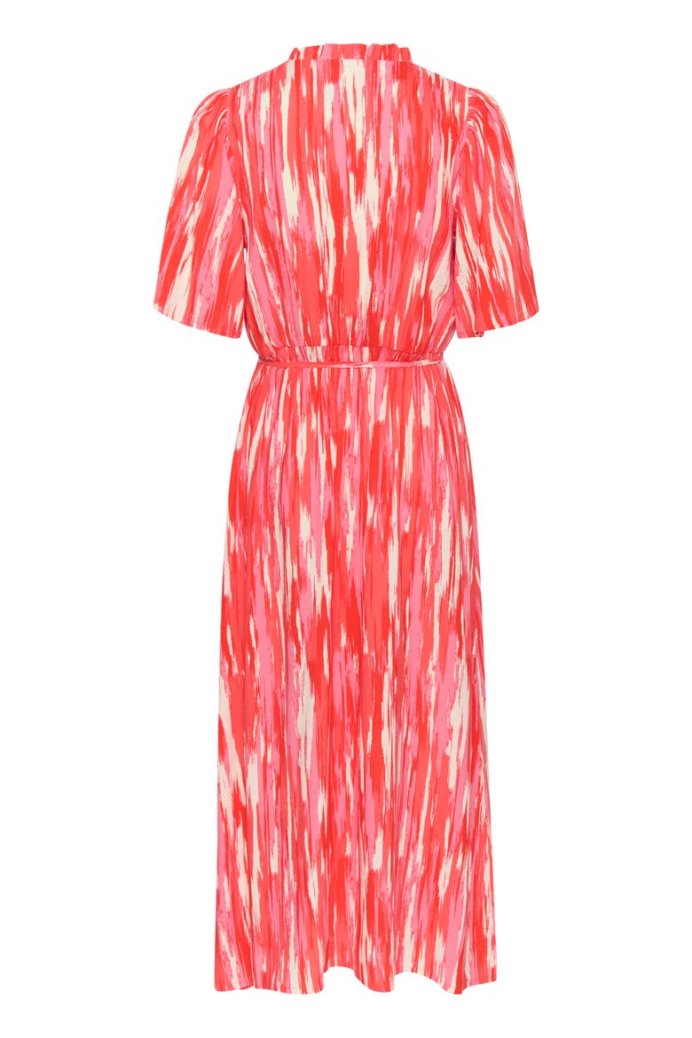Arina Half Sleeve V-Neck Maxi Dress, Alternate, color, Pink Abstract Print