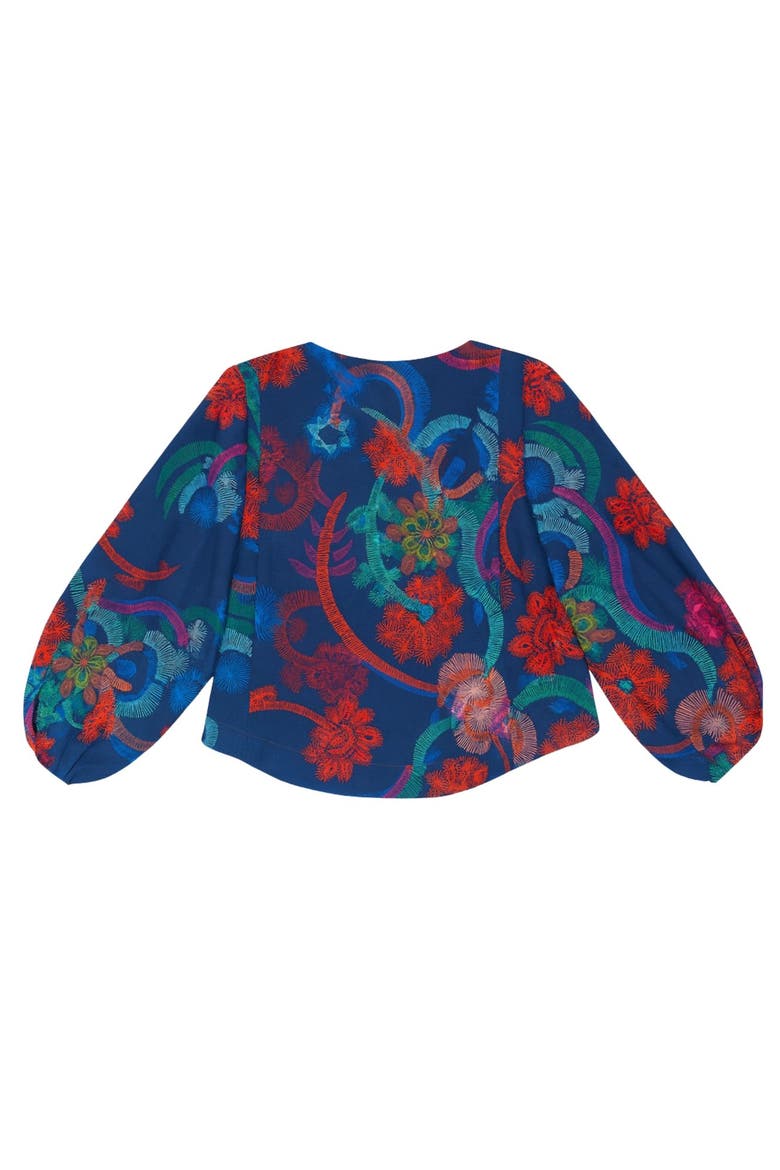 Coco Jacket, Main, color, Blue embroidery vine