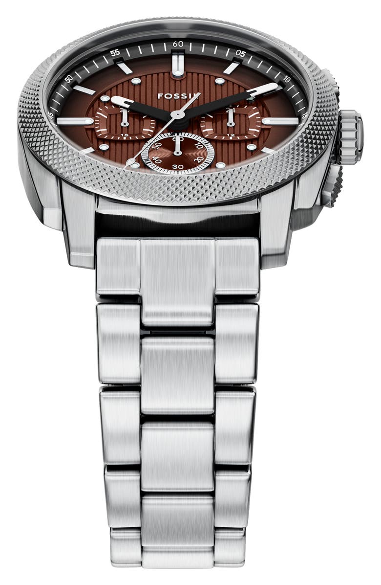 Fossil Machine Chronograph Bracelet Watch, 44mm, Alternate, color, Silver