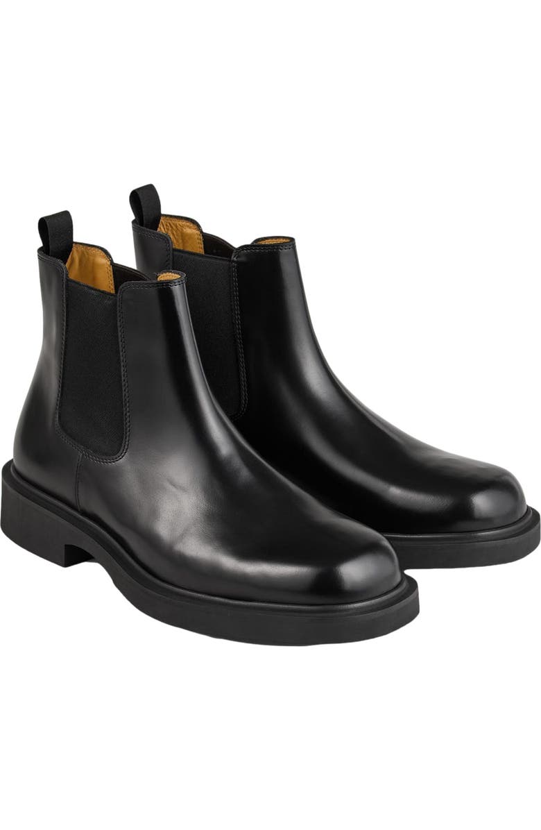 SANDRO Glazed leather Chelsea boots, Alternate, color,