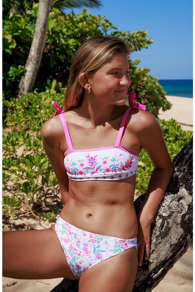 Kids' Sunny Skies UPF 50+ Two-Piece Swimsuit, Alternate, color, PINK MULTI