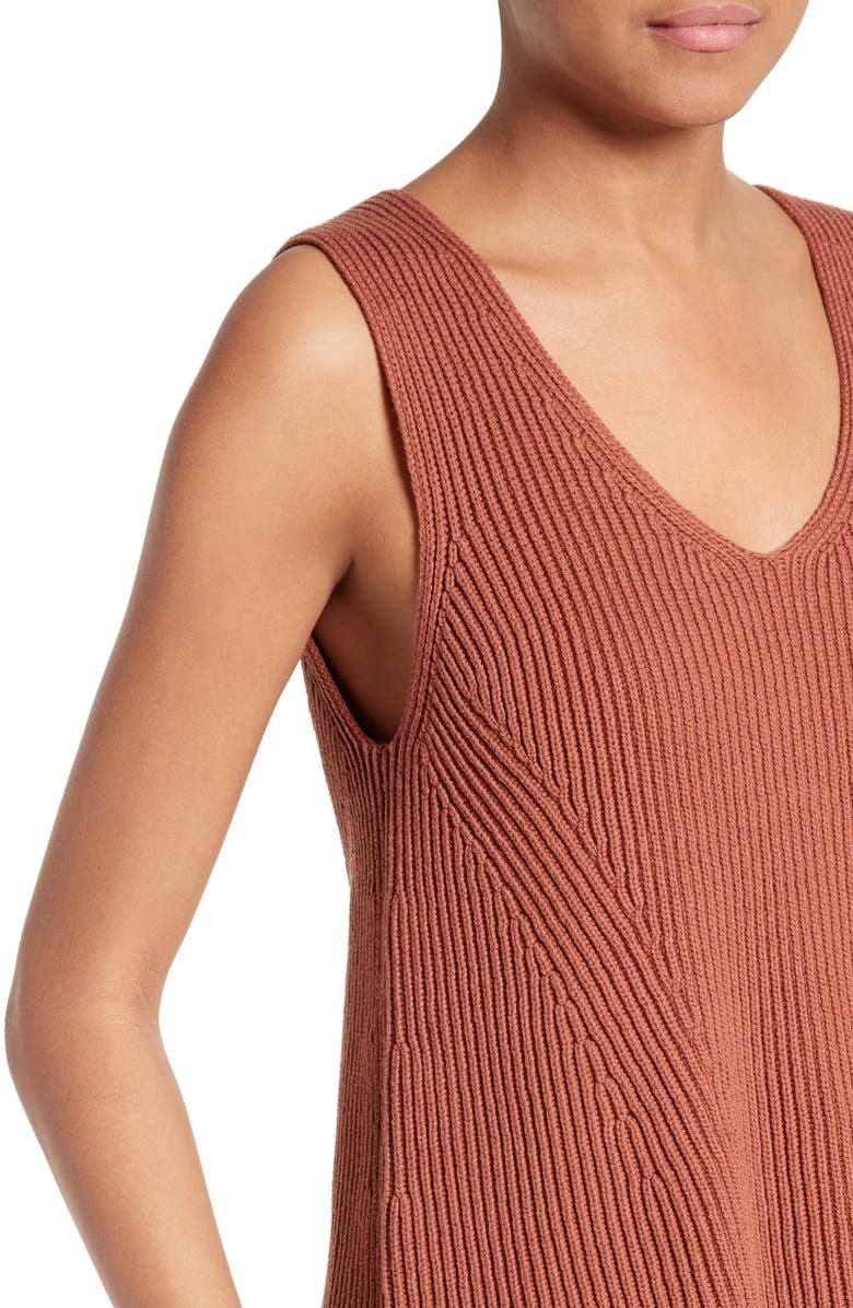 Vince Ribbed Cotton Tank, Alternate, color,