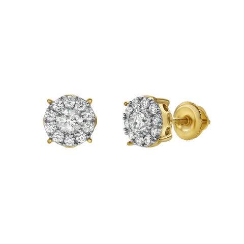 Blazers 14K Gold Diamond Stud Earrings - 0.48ct.