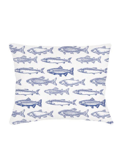 School of Fish Linen Dutch Euro Pillow Cover Only
