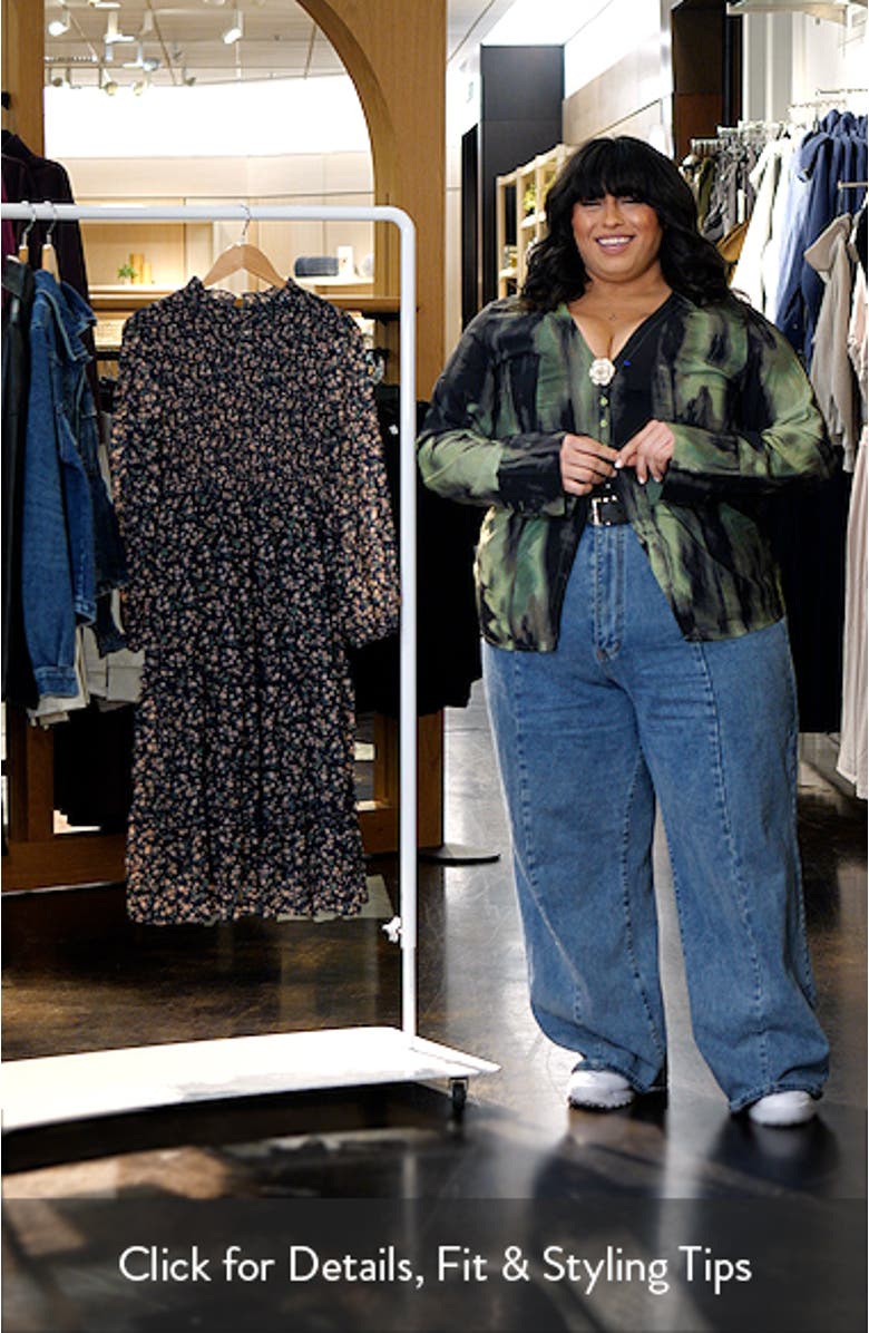 Edwina Floral Long Sleeve Tiered Midi Dress, sales video thumbnail