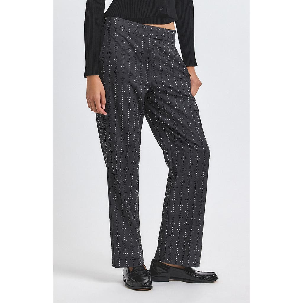 Derek Lam 10 Crosby Reagan Mini Stud Detail Pants In Black