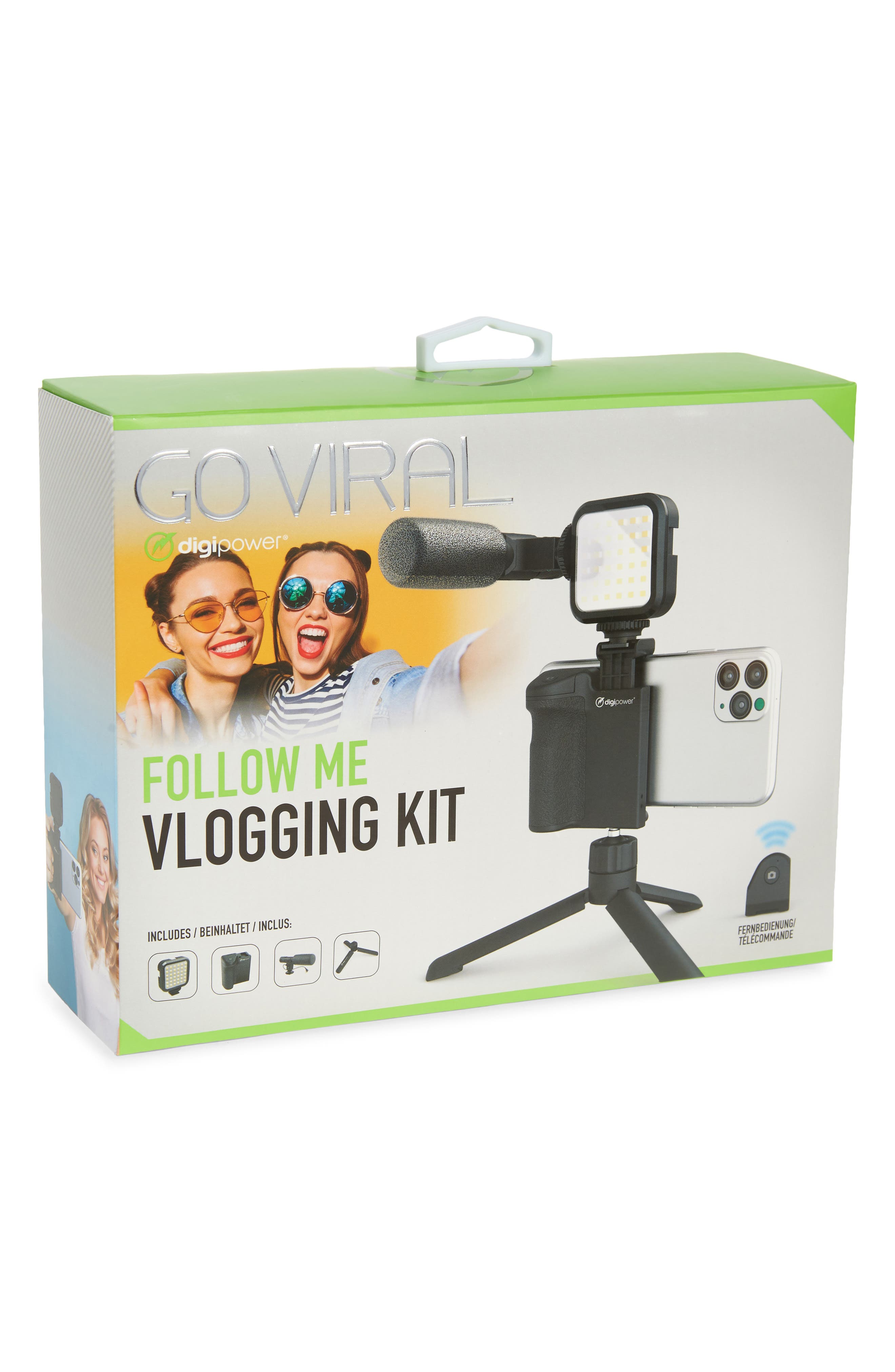 MIZCO Digipower Go Viral Follow Me 5-Piece Vlogging Kit with Wireless ...