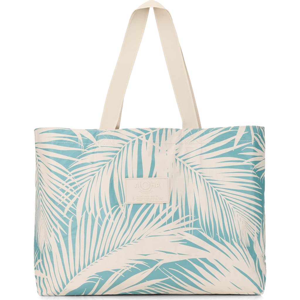 Aloha Collection Areca Holo Holo Reversible Water Resistant Tyvek® Tote In Green