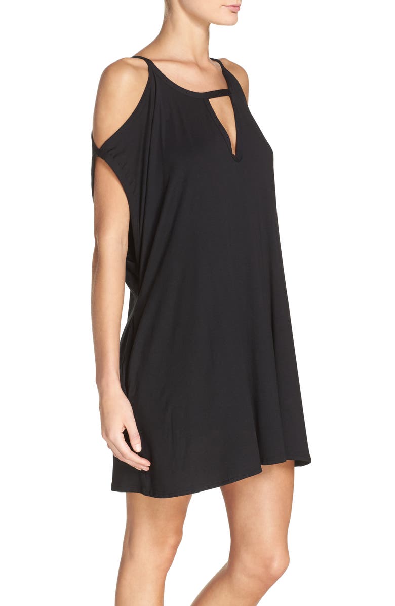 Robin Piccone Cold Shoulder Cover-Up, Alternate, color, Black