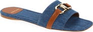 FERRAGAMO Leah Denim Slide Sandal