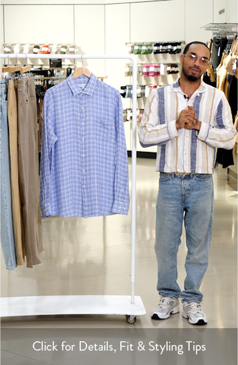 Chilwa Plaid LInen Button-Up Shirt, sales video thumbnail