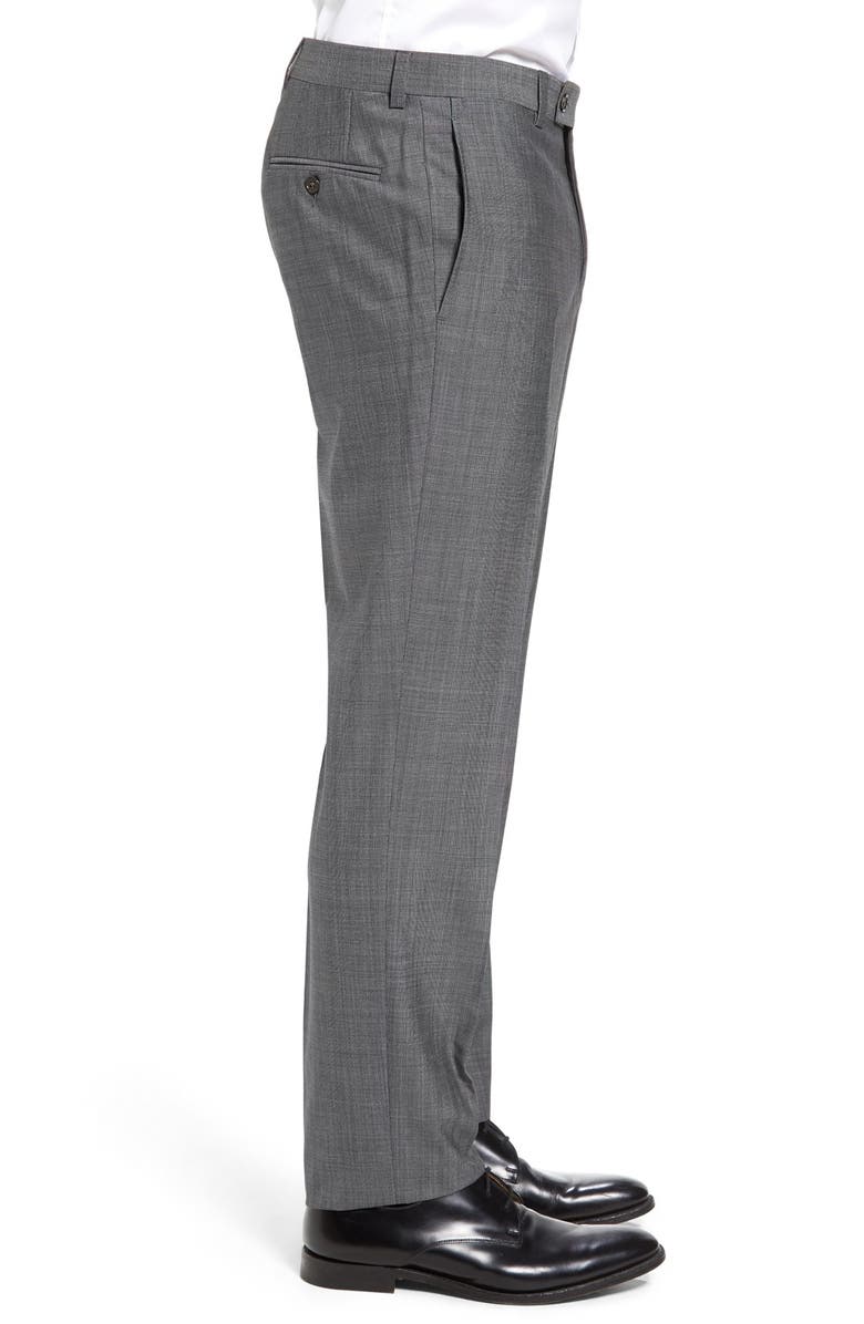 Ted Baker London Jefferson Flat Front Solid Wool Trousers, Alternate, color,