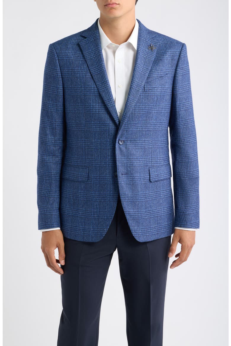 Bleecker Two-Button Wool Blend Plaid Suit, Main, color, BLUE