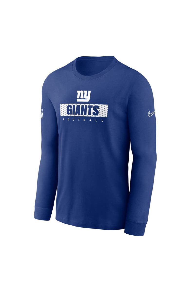 Nike Men's Nike Royal New York Giants Sideline Performance Long Sleeve T-Shirt, Alternate, color, Royal