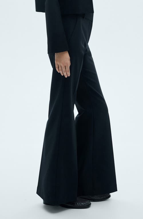 Shop Mango Flare Pants In Black
